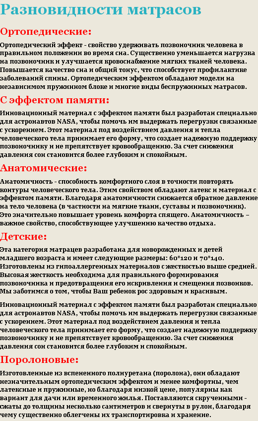 детские матрасы киев